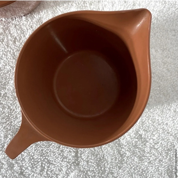 Vintage MCM Stylized Dinnerware Brown Melmac Melamine Cream & Sugar Set - Picture 10 of 14